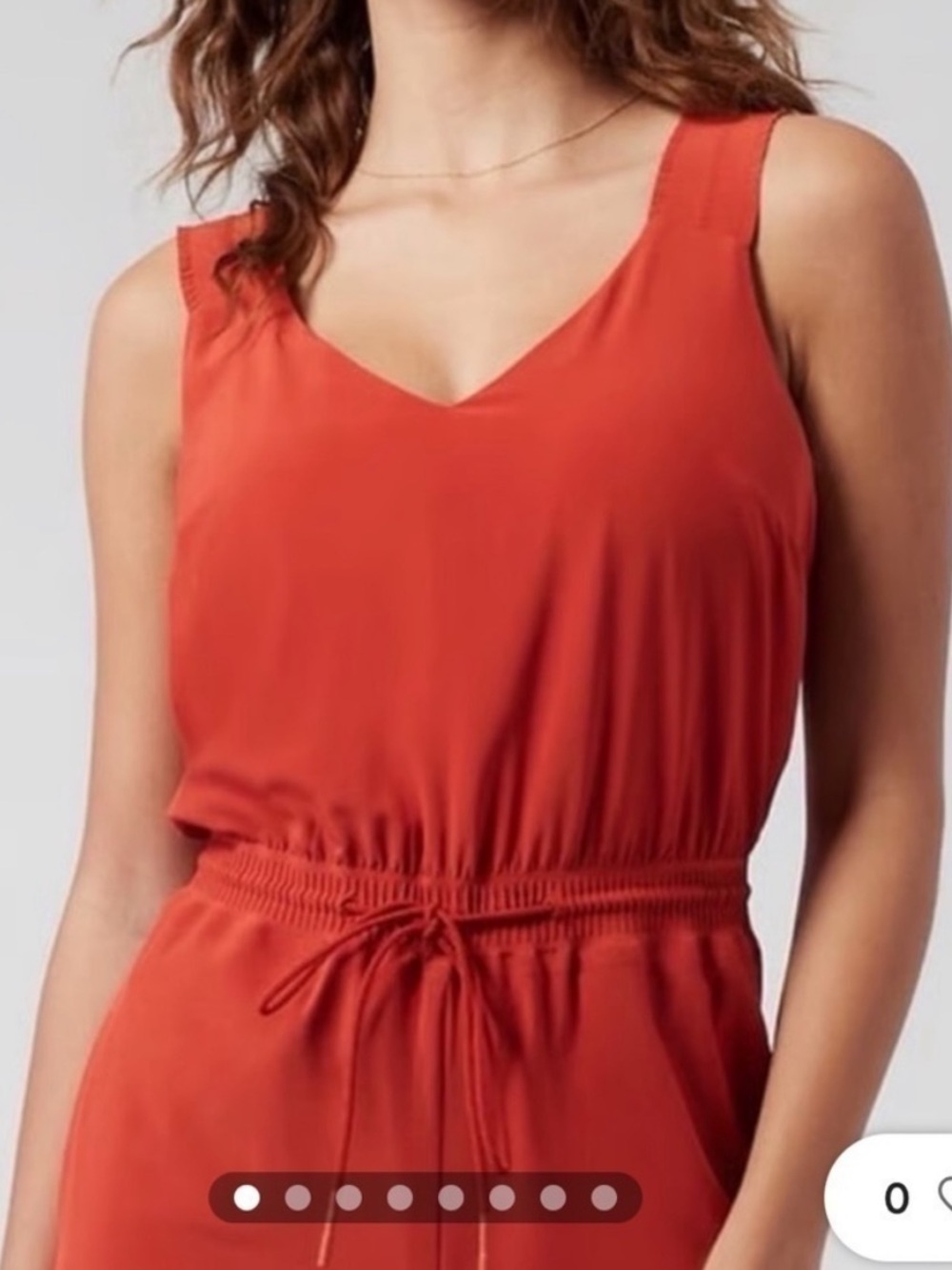 Athleta Vermillion Athleisure Travel Casual Dress Pockets V‑Neck Sleeveless NWOT